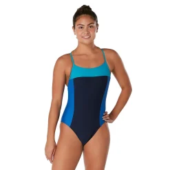 Colorblock Relay Back with Shelf Bra One Piece-Speedo Best