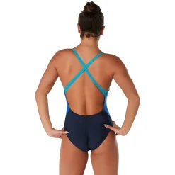 Colorblock Relay Back with Shelf Bra One Piece-Speedo Best