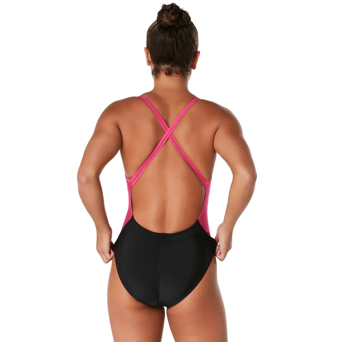 Colorblock Relay Back with Shelf Bra One Piece-Speedo New