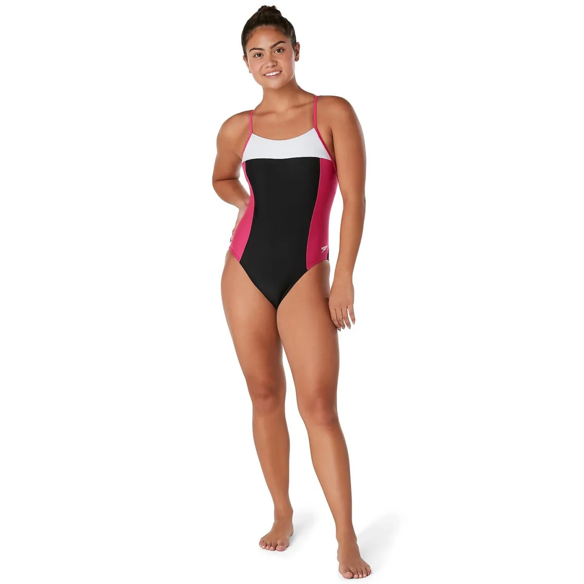 Colorblock Relay Back with Shelf Bra One Piece-Speedo New