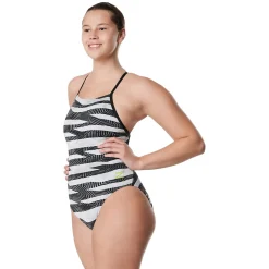 Contort Stripes Crossback One Piece-Speedo Clearance