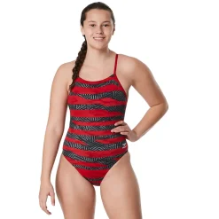 Contort Stripes Crossback One Piece-Speedo Clearance