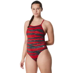 Contort Stripes Crossback One Piece-Speedo Clearance