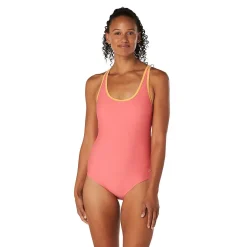 Double Strap Racerback One Piece-Speedo Hot