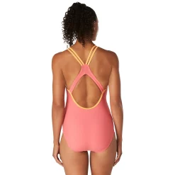 Double Strap Racerback One Piece-Speedo Hot