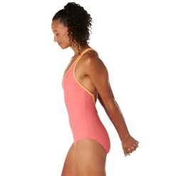 Double Strap Racerback One Piece-Speedo Hot