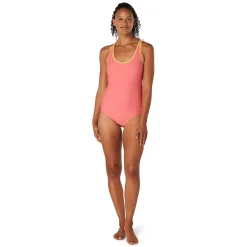 Double Strap Racerback One Piece-Speedo Hot