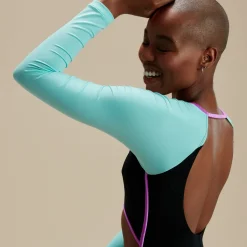 Flu3nte Colorblock Long Sleeve Cut Out One Piece-Speedo Fashion