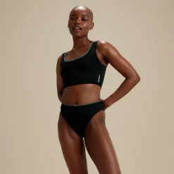 Flu3nte Embossed Solid Cropkini-Speedo Clearance