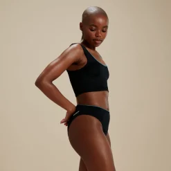 Flu3nte Embossed Solid Cropkini-Speedo Clearance