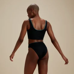 Flu3nte Embossed Solid Cropkini-Speedo Clearance