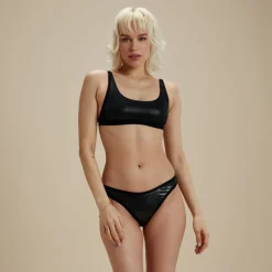 Flu3nte Foil Convertible Strap Solid Bikini Top-Speedo Discount