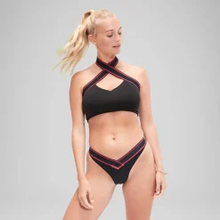 Flu3nte Halter Crop Top-Speedo Hot