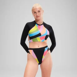 Flu3nte Print Block Hi Waist bottom-Speedo Outlet