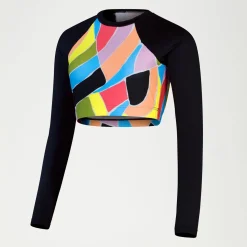 Flu3nte Print Long Sleeve Crop Top-Speedo Discount