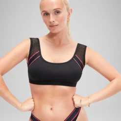 Flu3nte Solid Crop Mesh Top-Speedo Outlet