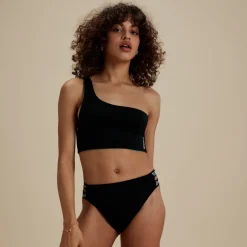 Flu3nte Solid Logo Elastic High Waist Bottom-Speedo Hot