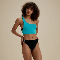 Flu3nte Solid Logo Elastic High Waist Bottom-Speedo Hot