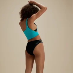 Flu3nte Solid Logo Elastic High Waist Bottom-Speedo Hot