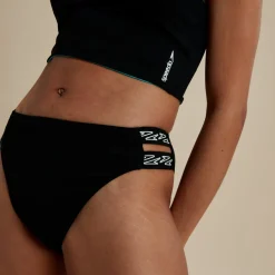 Flu3nte Solid Logo Elastic High Waist Bottom-Speedo Hot