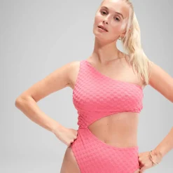 Flu3nte Terry Asymmetrical Cut Out One Piece-Speedo Clearance