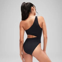 Flu3nte Terry Asymmetrical Cut Out One Piece-Speedo Fashion