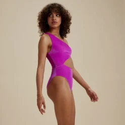 Flu3nte Velour Asymmetrical Cut Out One Piece-Speedo Outlet