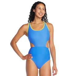 Jacquard Splice with Side Cut Out One Piece-Speedo New