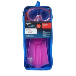 Kids Aqua Quest Mask/Snorkel/Fin Set-Speedo Hot