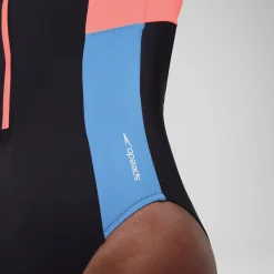 Long Sleeve Colorblock Zip One Piece-Speedo Outlet