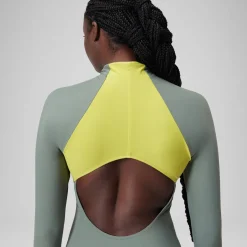 Long Sleeve Colorblock Zip One Piece-Speedo Online