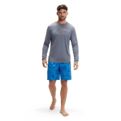 Long Sleeve Graphic Swim Rashguard-Speedo Discount