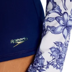 Long Sleeve Printed Sleeve Rashguard-Speedo Fashion