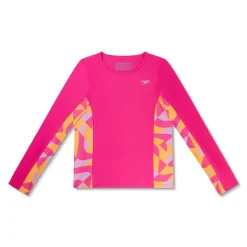 Long Sleeve Printed Splice Rashguard-Speedo Best