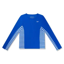 Long Sleeve Printed Splice Rashguard-Speedo Fashion