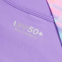 Long Sleeve Printed Splice Rashguard-Speedo New