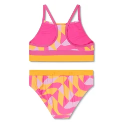 Print Blocked Bikini Set-Speedo New