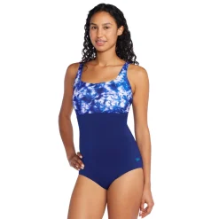 Print Blocked Square Neck One Piece-Speedo Best