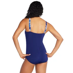 Print Blocked Square Neck One Piece-Speedo Best
