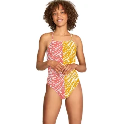 Print Half Split One Piece-Speedo Hot