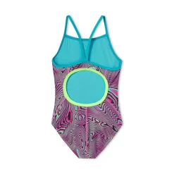 Print Propel Back One Piece-Speedo New
