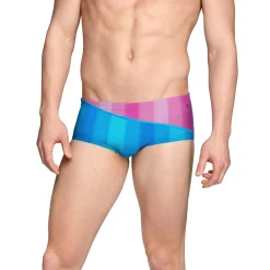 Print Spliced Euro Brief-Speedo Fashion