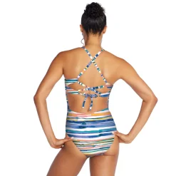 Printed Dbl Cross Back One Piece-Speedo Fashion