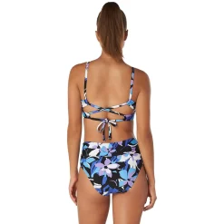 Printed Double Cross Bikini Top-Speedo Clearance