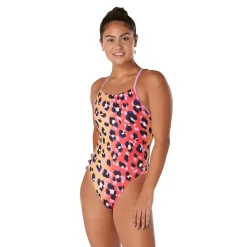 Printed Double Lace Back One Piece-Speedo Sale