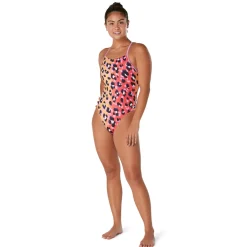 Printed Double Lace Back One Piece-Speedo Sale