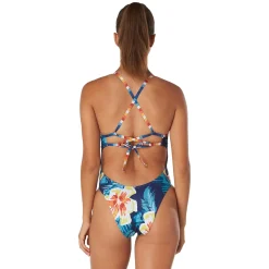 Printed Double Lace Back One Piece-Speedo Best