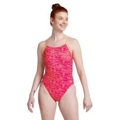 Printed Double Lace Back One Piece-Speedo Best