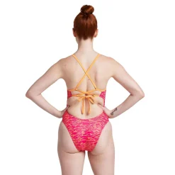 Printed Double Lace Back One Piece-Speedo Best