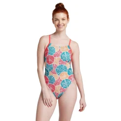 Printed Double Lace Back One Piece-Speedo Sale